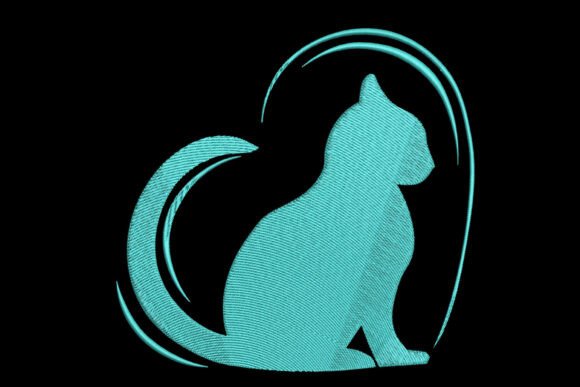 Cat in Heart Embroidery Review for Small Business Merch