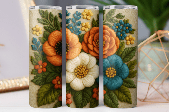 Embroidery Floral Tumbler Design Wrap Review