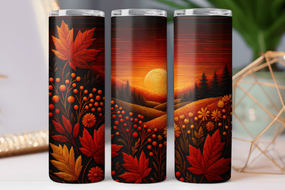 Embroidery Floral Tumbler Wrap Photo Art Review