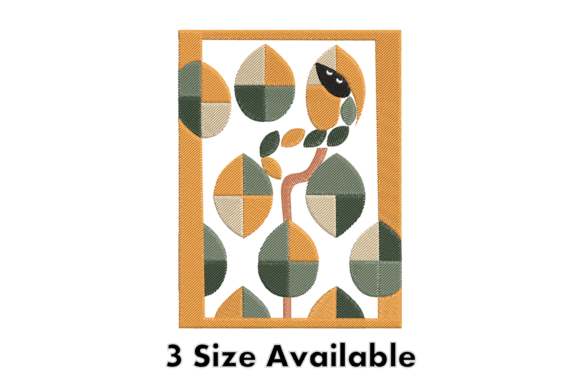 Geometric Leaf Frame Embroidery Design Review