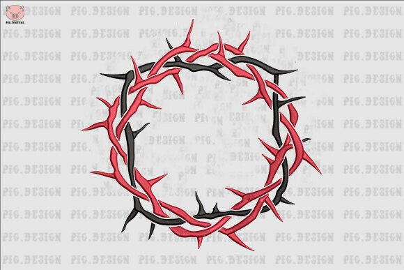 Jesus with Crown of Thorns Embroidery