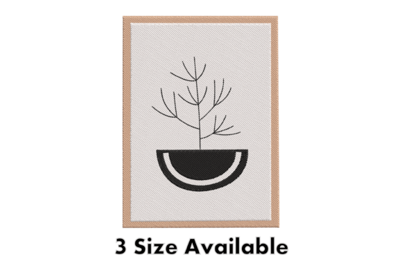 Minimalist Plant Pot Embroidery Art