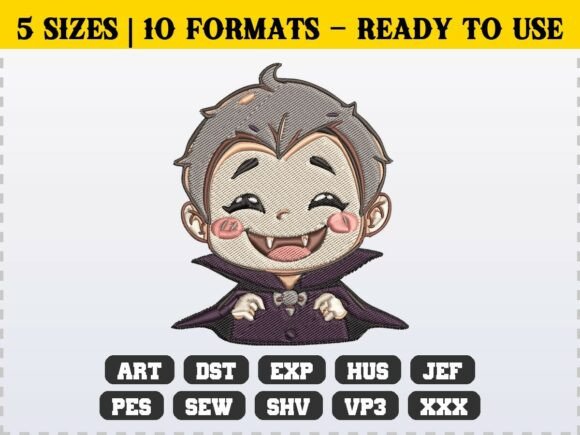 Monster Vampire Boy Embroidery Pattern Review